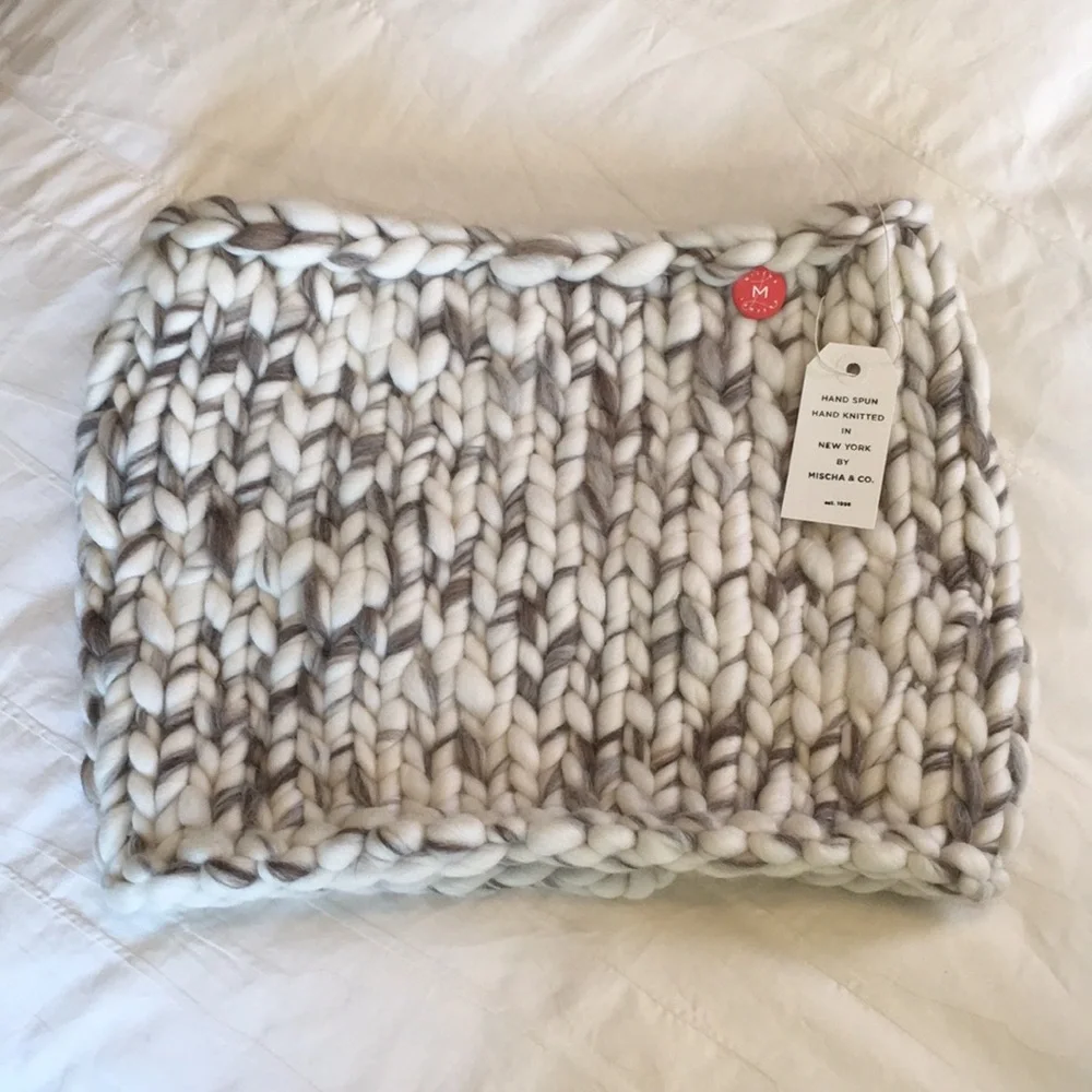 MISCHA LAMPERT LARGE SNOOD WHITE/MARBLE
